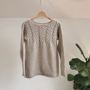 Roots cable knit sweater